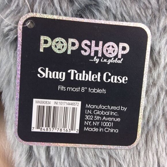 (3/$20) Pop Shop Gray shag tablet case - Picture 6 of 7